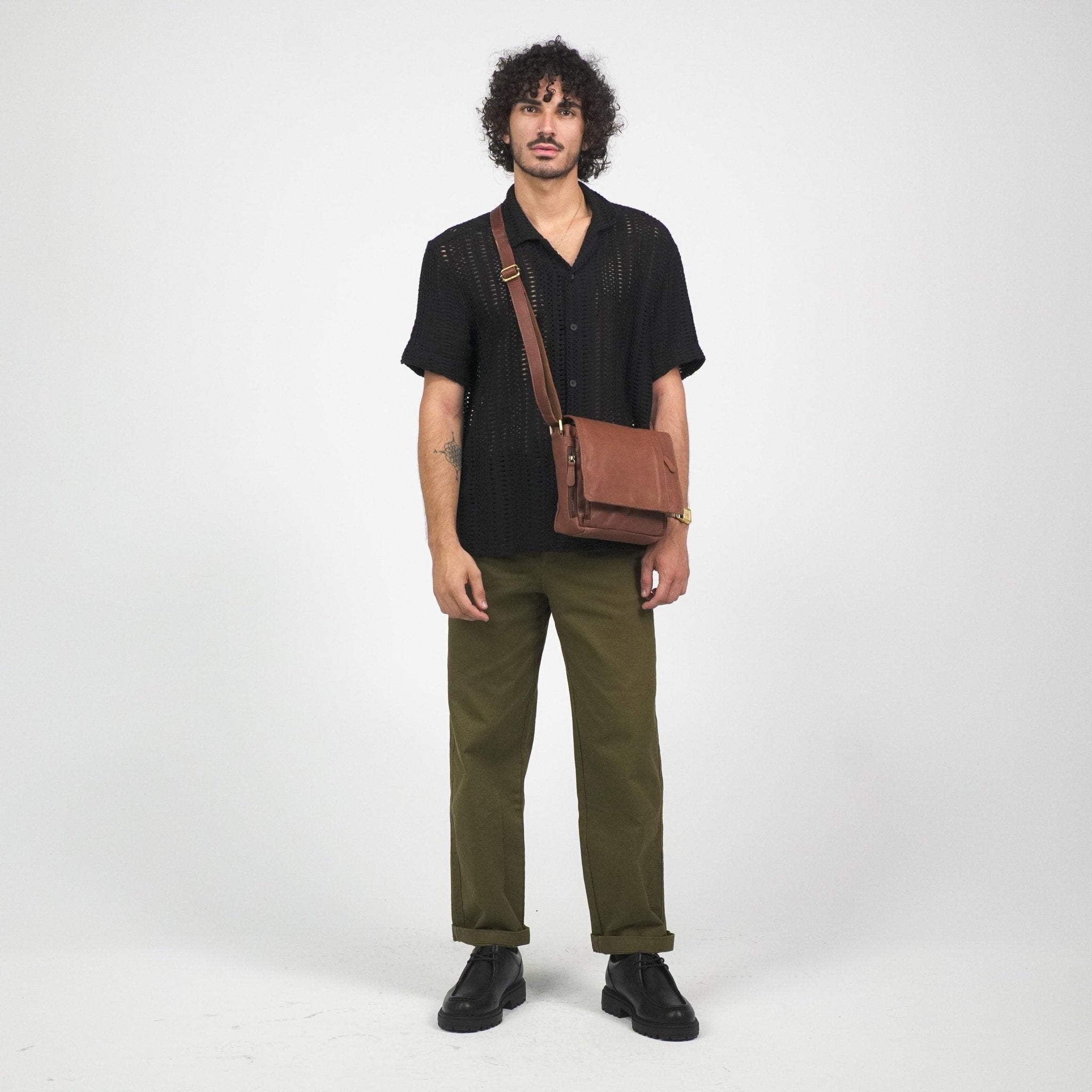 SHOULDER STRAP LONDON - Re - Cuir