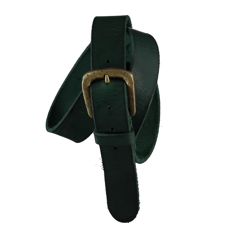 Regal Dark Green Leather Belt