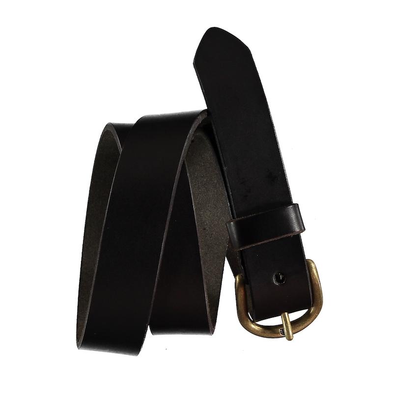 Classic Dark Brown Leather Belt
